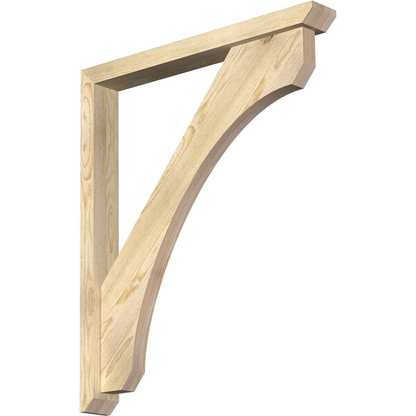 Ekena Millwork Legacy Slat Rough Sawn Bracket w/ Offset Brace, Douglas Fir, 4"W x 32"D x 38"H BKT0402X32X38LEC06RDF - main